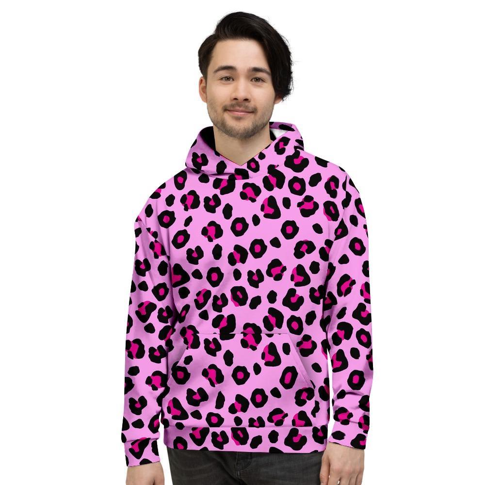 Pink Leopard Men's Hoodie-grizzshop