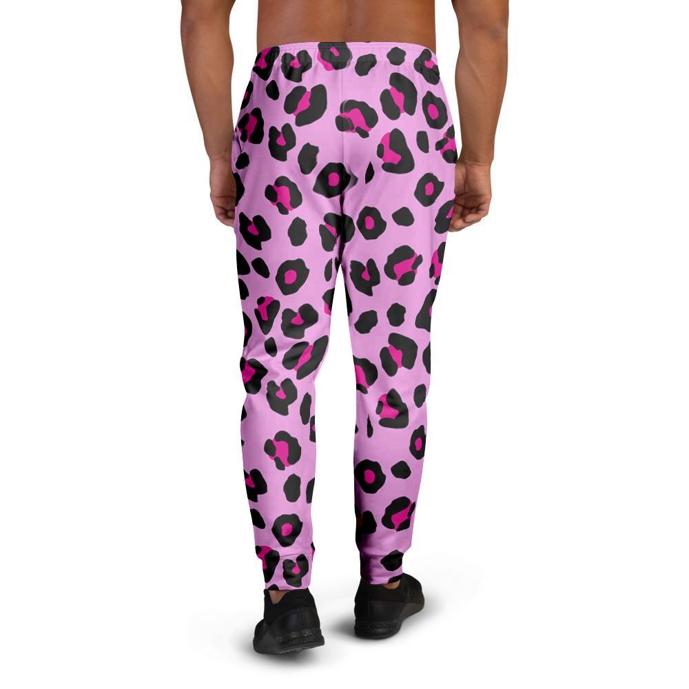 Pink Leopard Men's Joggers-grizzshop