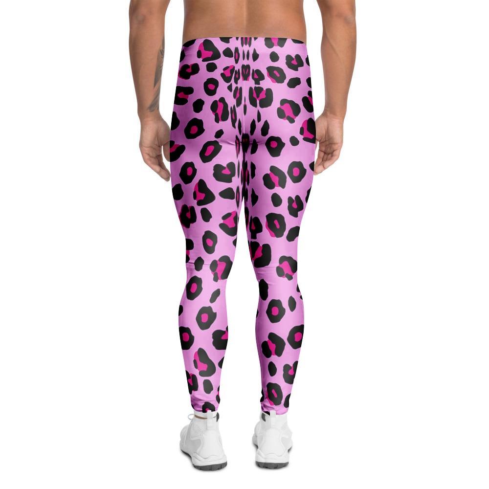 Pink Leopard Men's Leggings-grizzshop