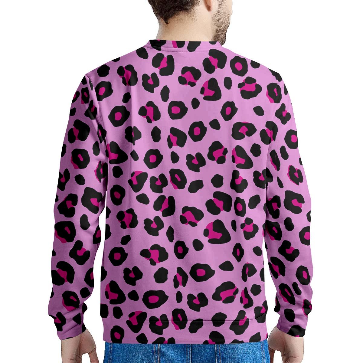 Pink Leopard Men's Sweatshirt-grizzshop