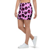 Pink Leopard Mini Skirt-grizzshop