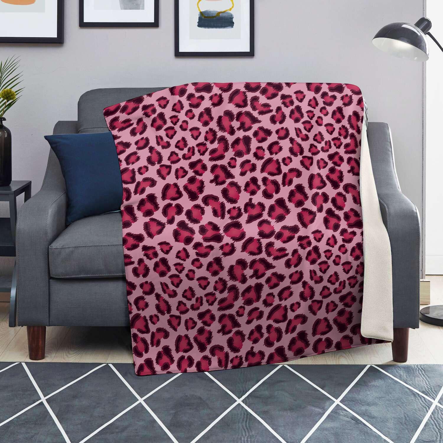 Pink discount leopard throw