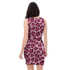 Pink Leopard Print Bodycon Dress-grizzshop