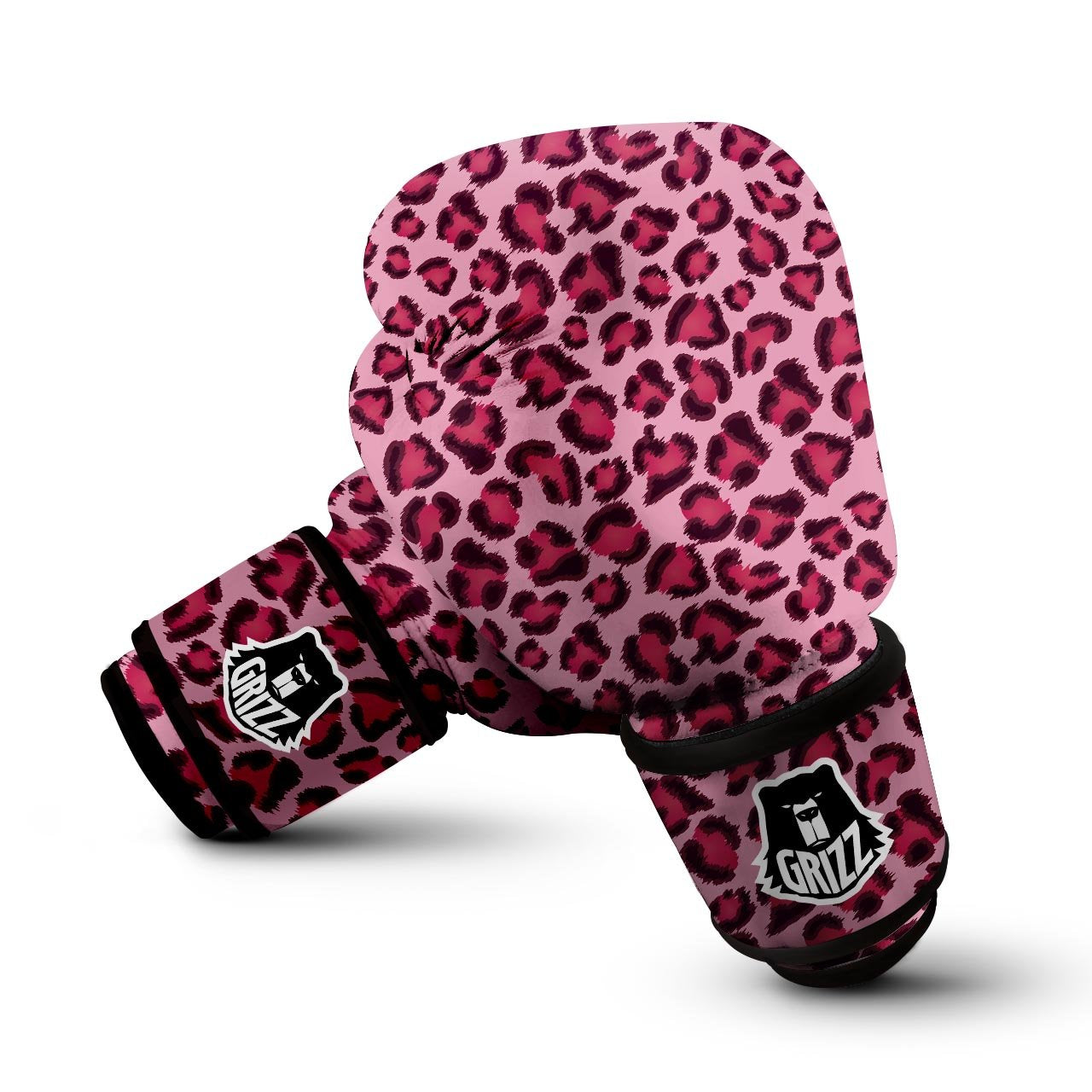 Pink Leopard Print Boxing Gloves-grizzshop