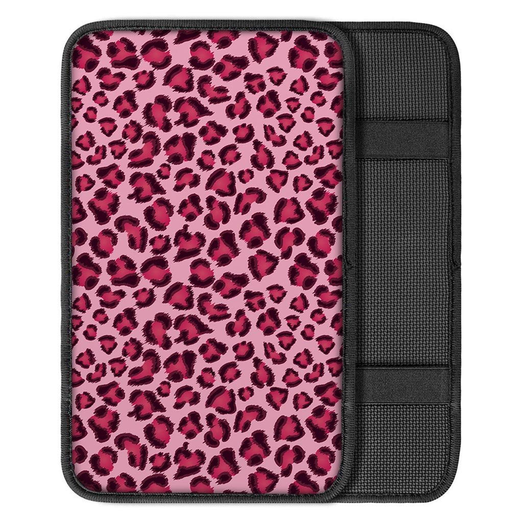 Pink Leopard Print Car Console Cover-grizzshop