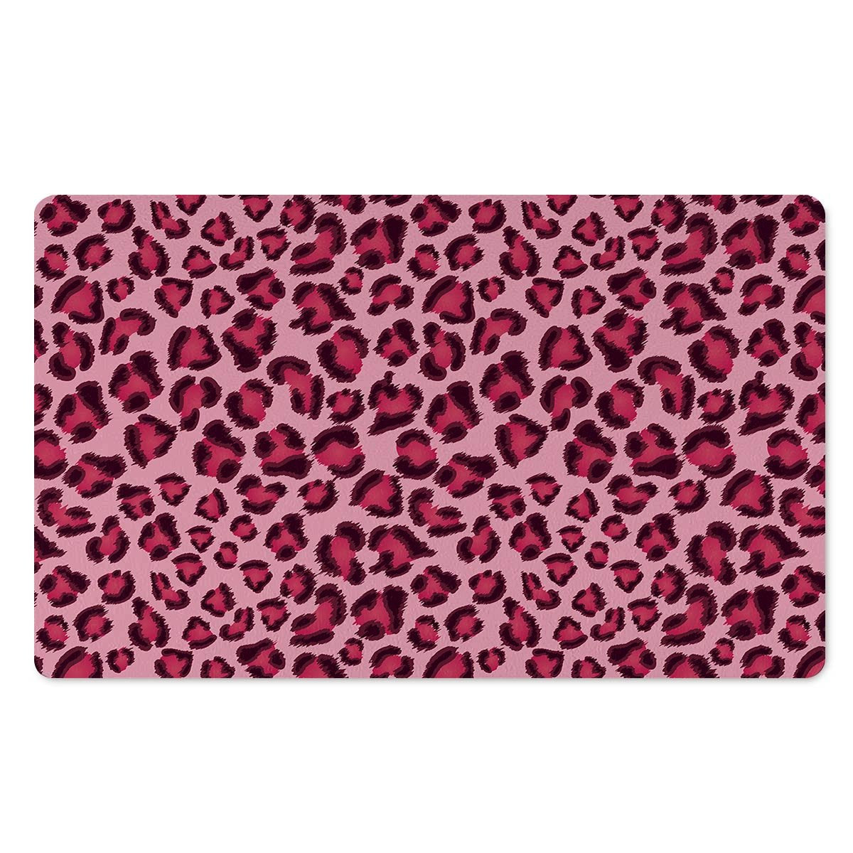 Pink Leopard Print Door Mat-grizzshop