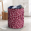 Pink Leopard Print Laundry Basket-grizzshop