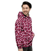 Pink Leopard Print Men's Hoodie-grizzshop