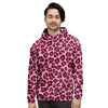 Pink Leopard Print Men's Hoodie-grizzshop