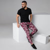 Pink Leopard Print Men's Joggers-grizzshop