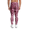 Pink Leopard Print Men's Leggings-grizzshop