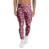 Pink Leopard Print Men's Leggings-grizzshop