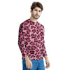 Pink Leopard Print Men's Sweatshirt-grizzshop