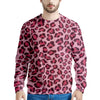 Pink Leopard Print Men's Sweatshirt-grizzshop