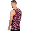 Pink Leopard Print Men's Tank Tops-grizzshop