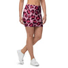 Pink Leopard Print Mini Skirt-grizzshop