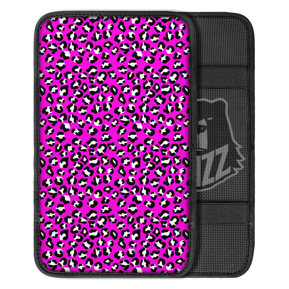 Pink Leopard Print Pattern Car Center Console Cover-grizzshop