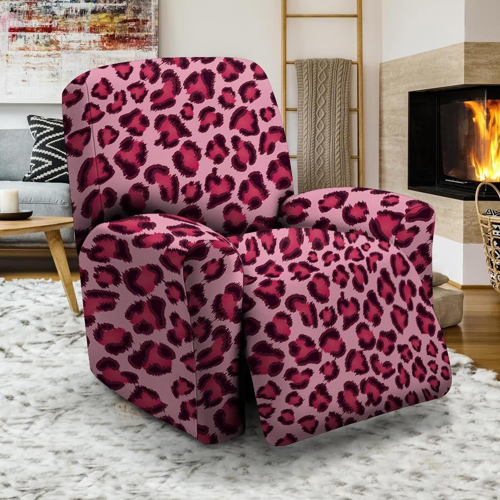 Pink Leopard Print Recliner Cover-grizzshop