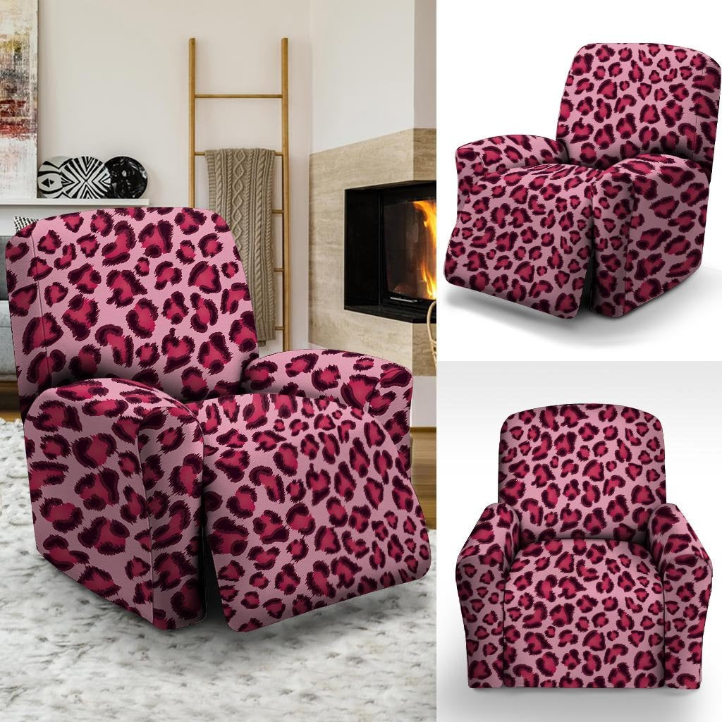 Pink Leopard Print Recliner Cover-grizzshop