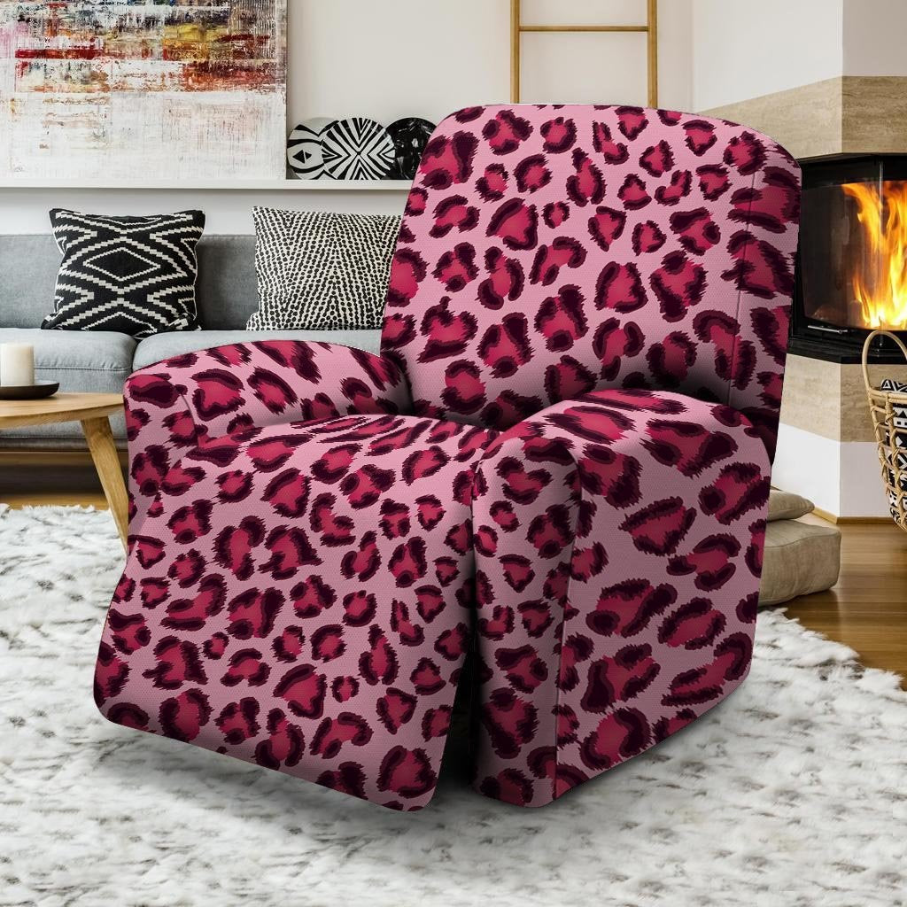 Pink Leopard Print Recliner Cover-grizzshop