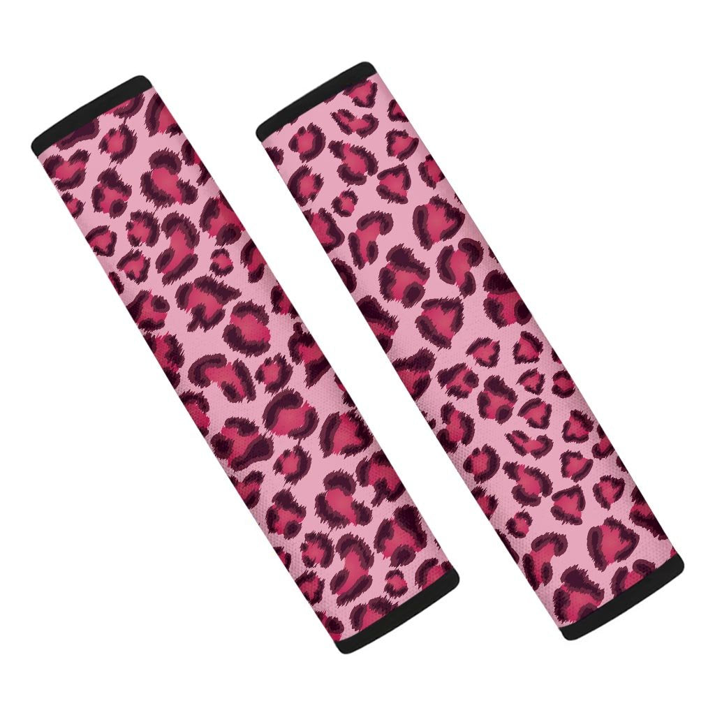 Pink Leopard Print Seat Belt Cover-grizzshop