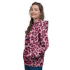 Pink Leopard Print Women's Hoodie-grizzshop