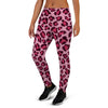 Pink Leopard Print Women's Joggers-grizzshop