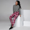 Pink Leopard Print Women's Joggers-grizzshop