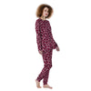 Pink Leopard Print Women's Pajamas-grizzshop