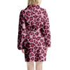 Pink Leopard Print Women's Robe-grizzshop