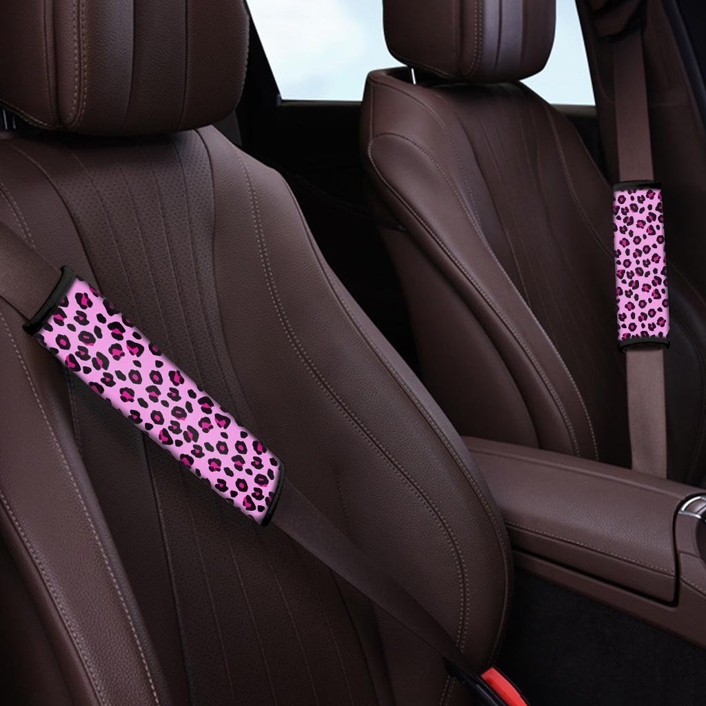 Pink Leopard Seat Belt Cover-grizzshop