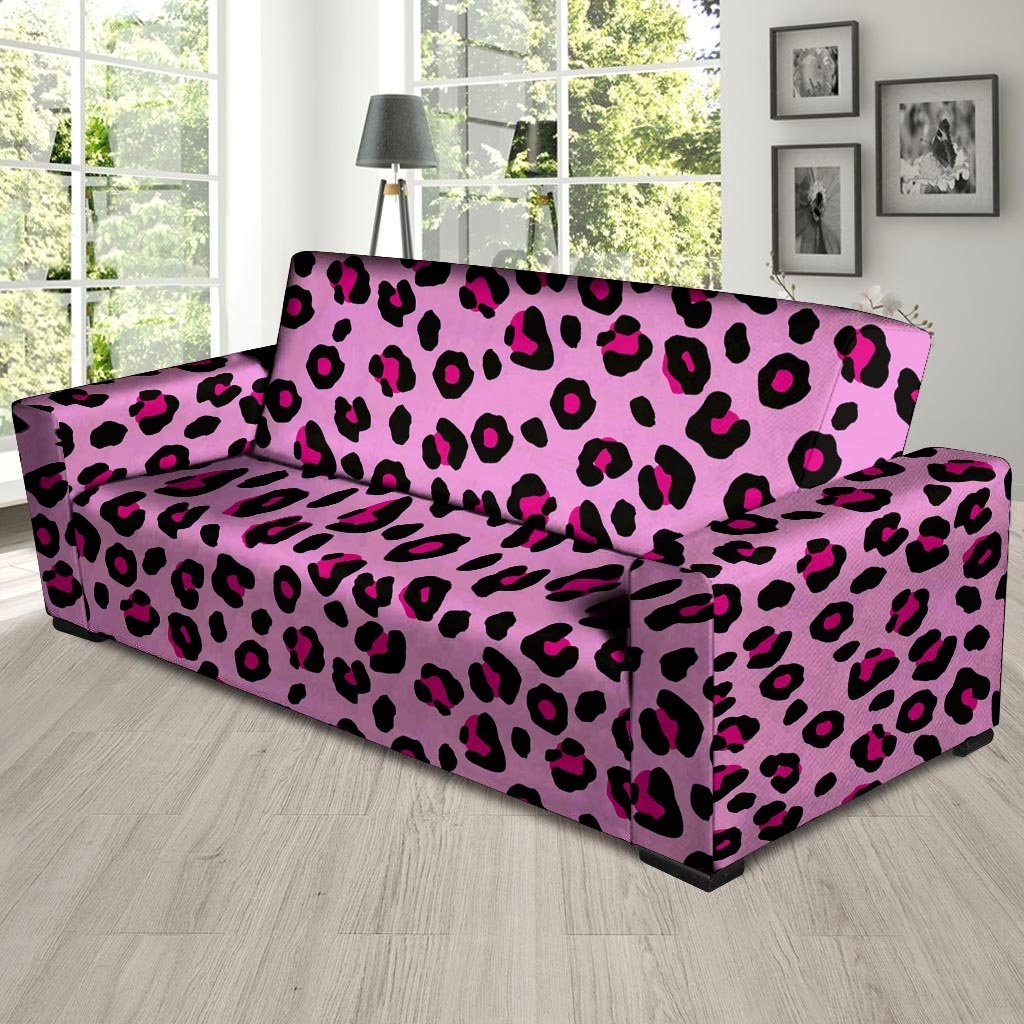 Pink Leopard Sofa Cover-grizzshop