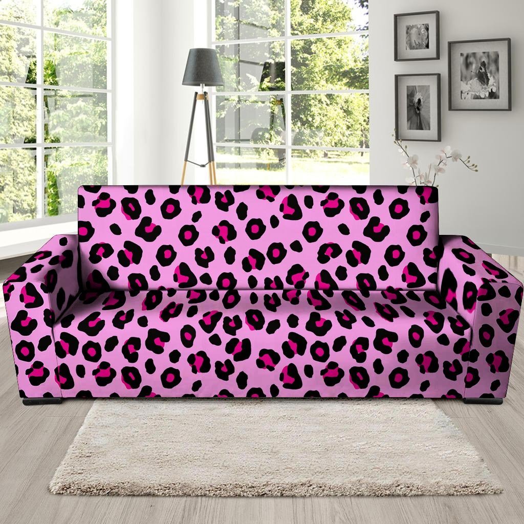 Pink Leopard Sofa Cover-grizzshop