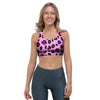 Pink Leopard Sports Bra-grizzshop