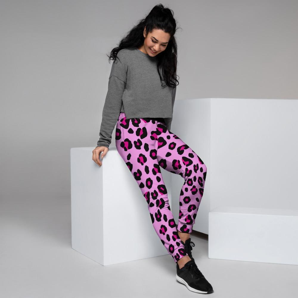 Pink Leopard Women's Joggers-grizzshop