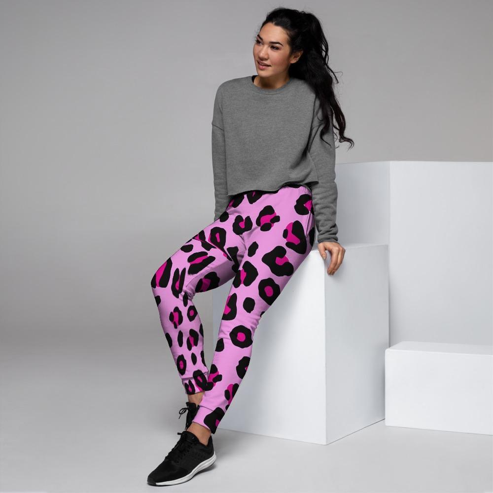 Pink Leopard Women's Joggers-grizzshop