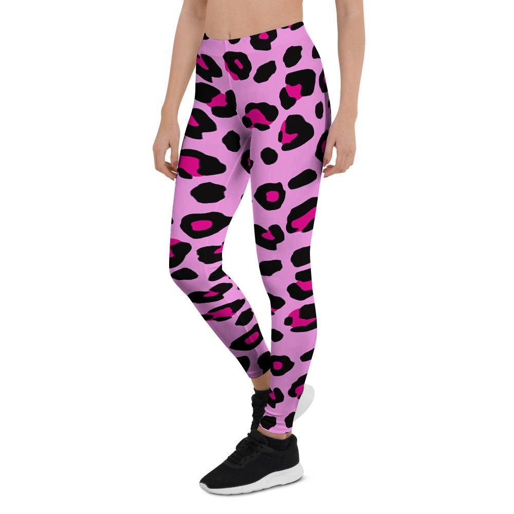 Pink Leopard Women's Leggings-grizzshop