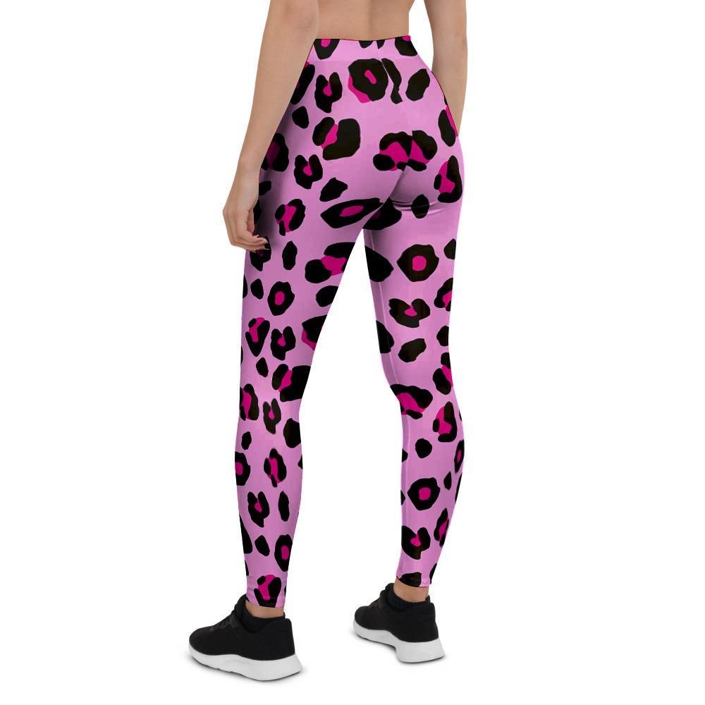 Pink Leopard Women's Leggings-grizzshop