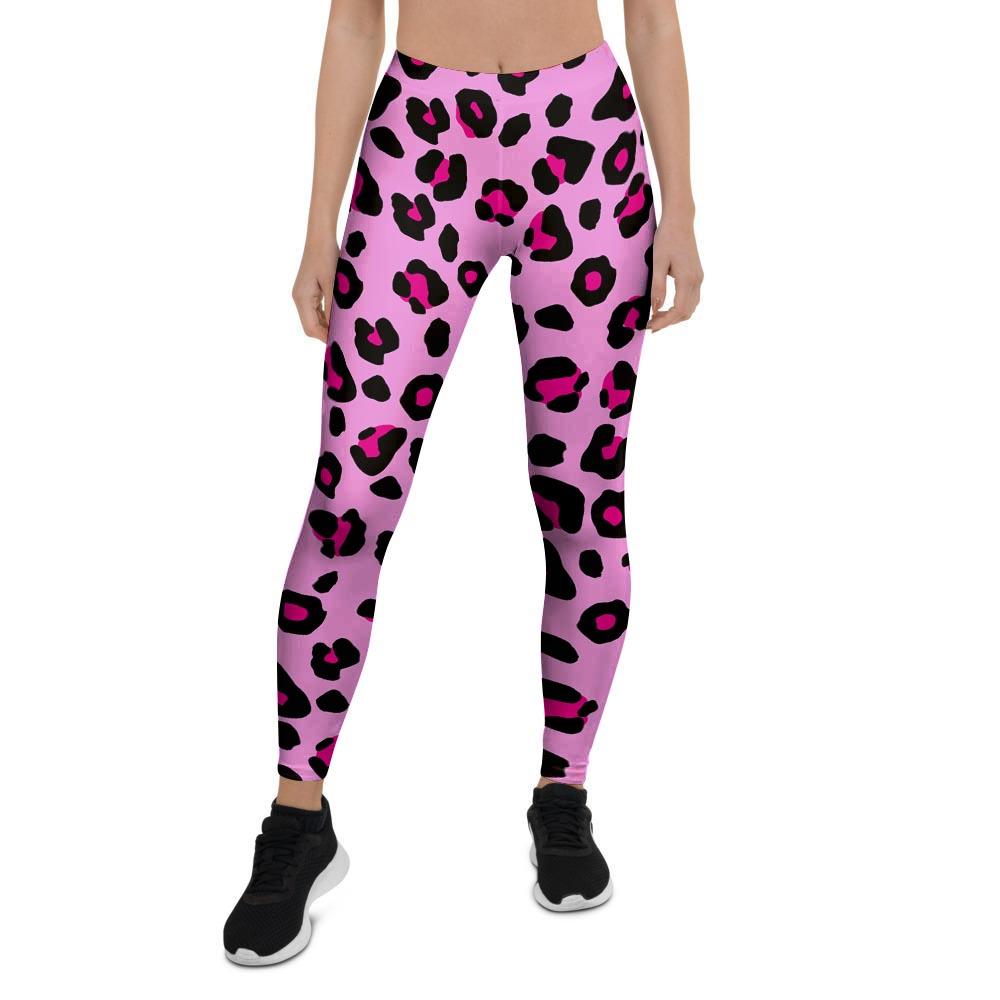 Pink Leopard Women's Leggings-grizzshop