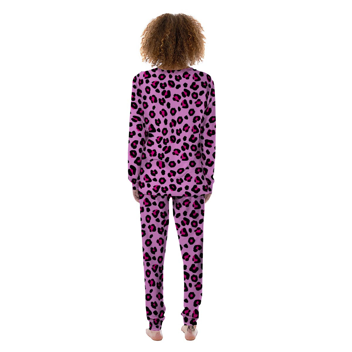 Pink Leopard Women's Pajamas-grizzshop