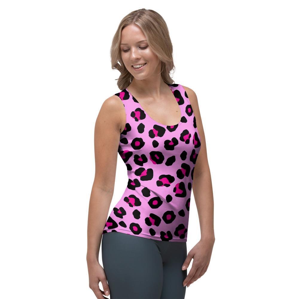 Pink Leopard Women's Tank Top-grizzshop