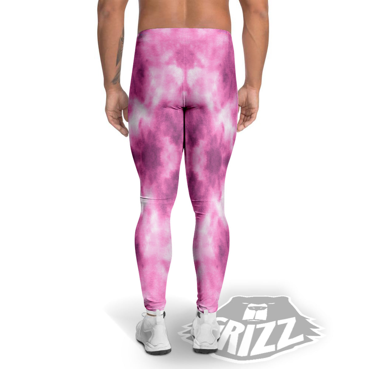 Pink Magenta Acrylic Print Pattern Men's Leggings-grizzshop