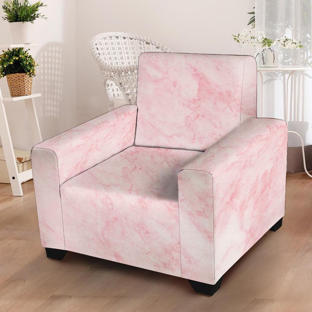 Pink Marble Armchair Cover-grizzshop