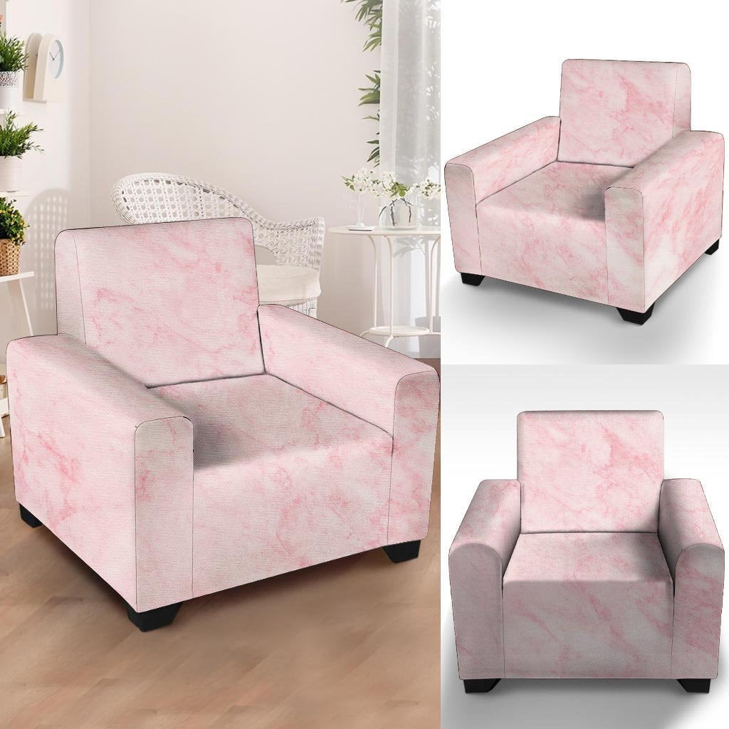 Pink Marble Armchair Cover-grizzshop