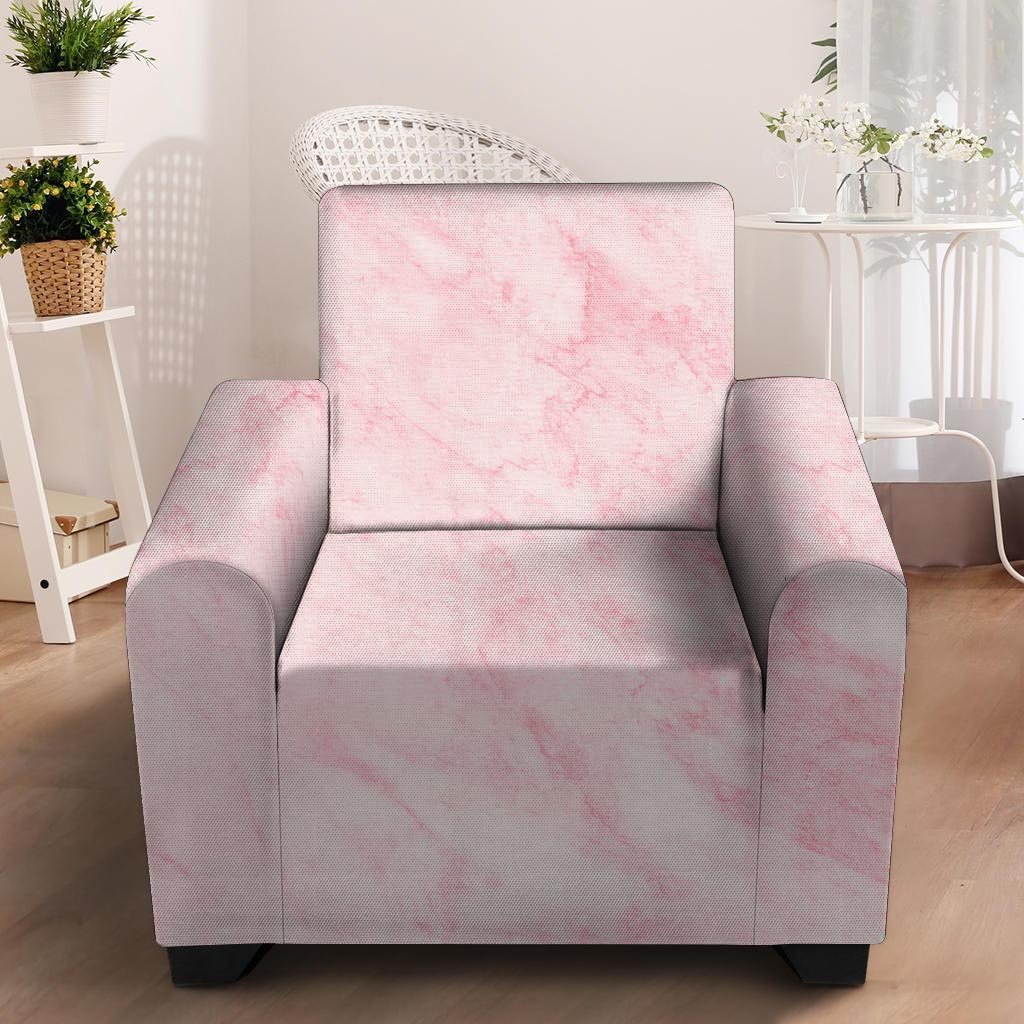 Pink Marble Armchair Cover-grizzshop