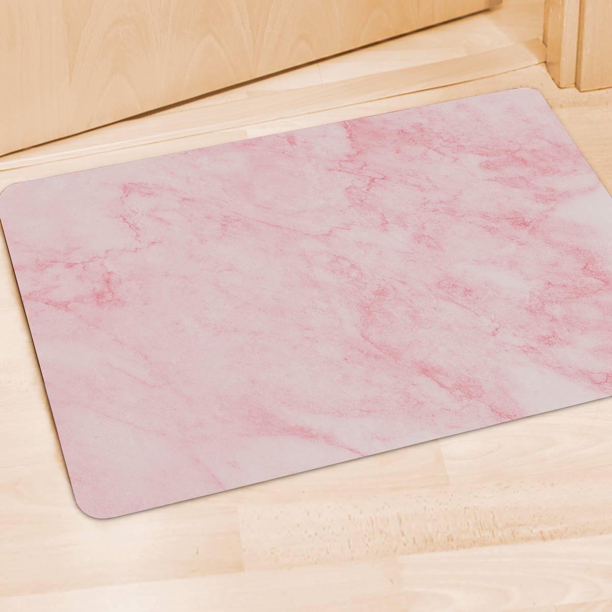 Pink Marble Door Mat-grizzshop