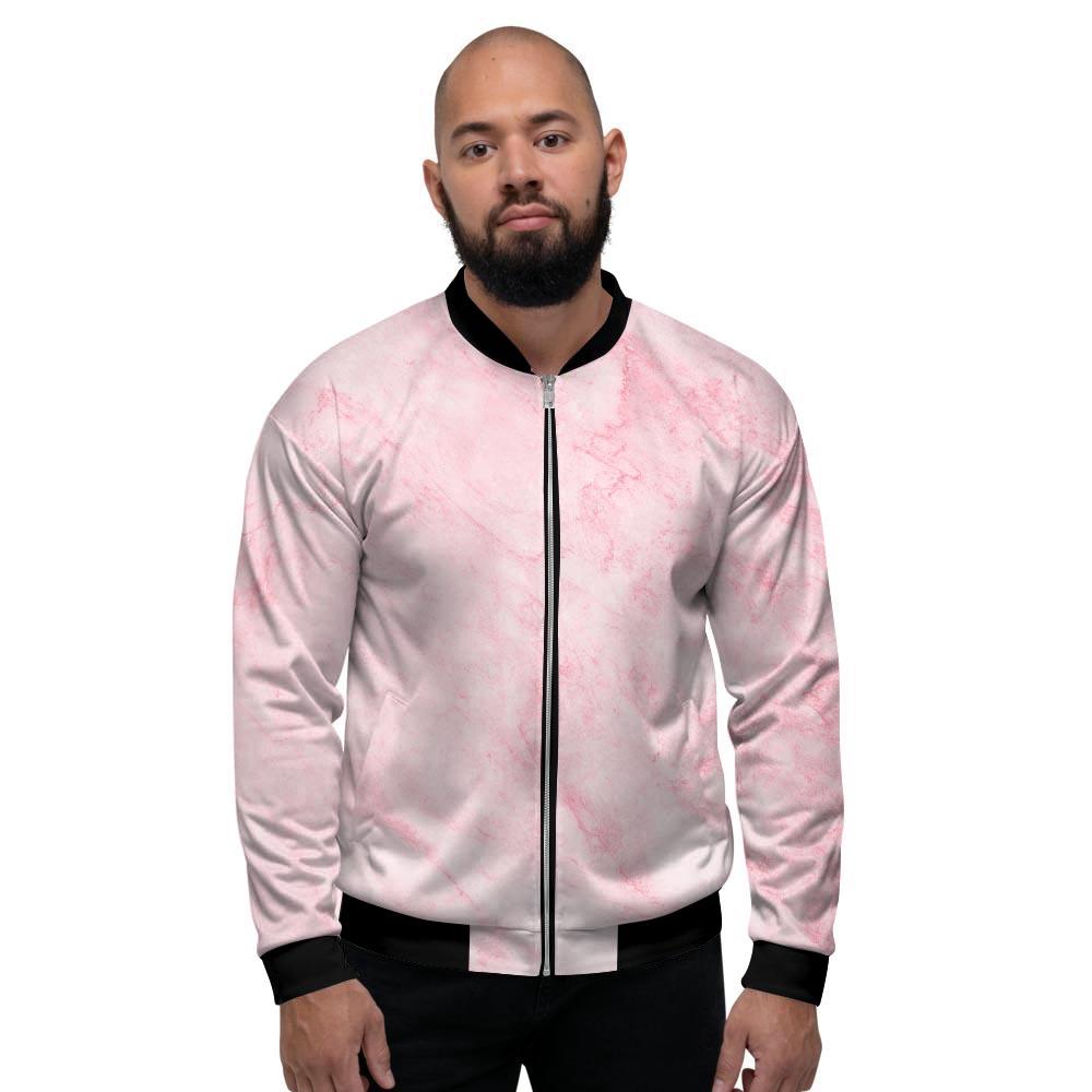 Pink Marble Men's Bomber Jacket-grizzshop