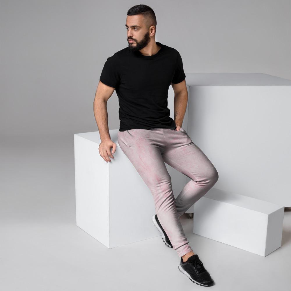 Pink Marble Men's Joggers-grizzshop