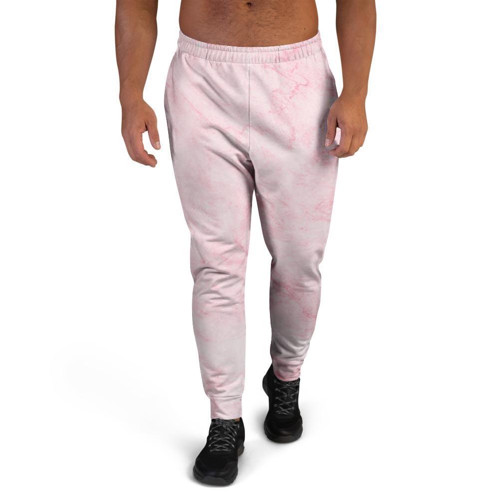 Pink Marble Men's Joggers-grizzshop