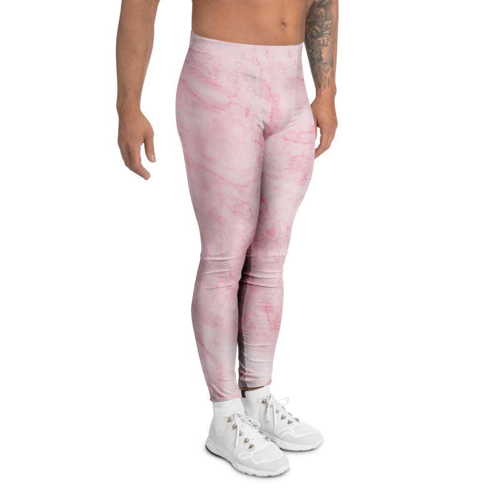 Pink Marble Men's Leggings-grizzshop